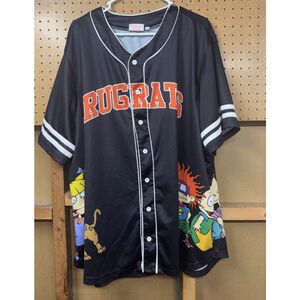 Nickelodeon Rugrats Baseball Jersey Black Adult Size 4XL